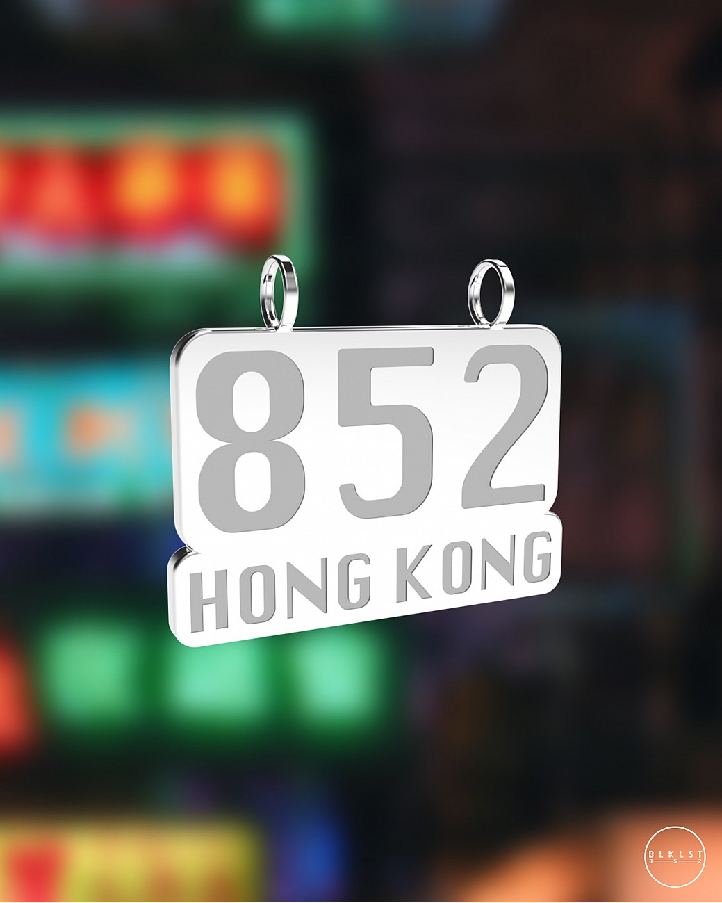 852 HONG KONG吊墜