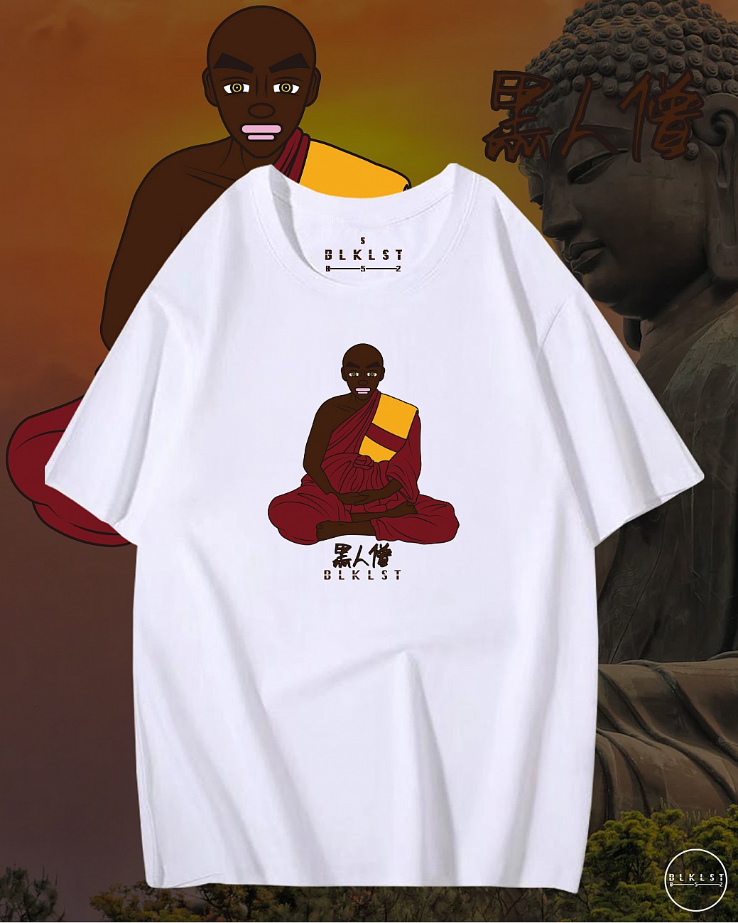 BLACK MONK TEE
