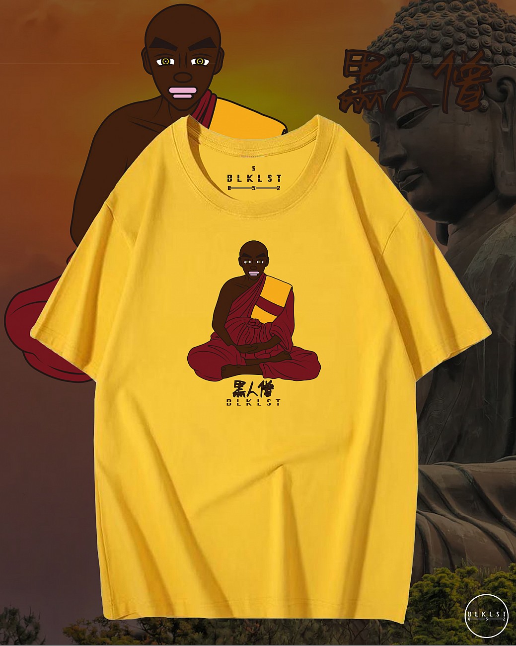 BLACK MONK TEE