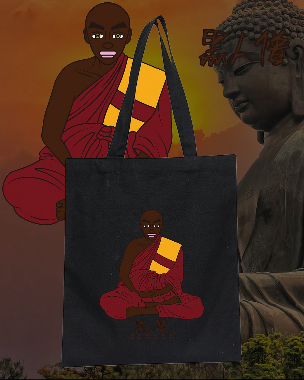 黑人僧 TOTE BAG