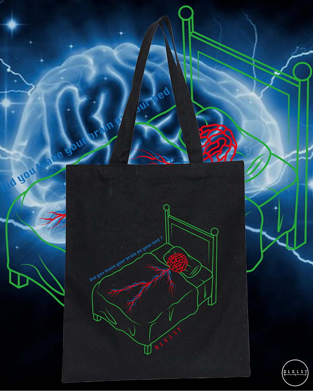 你個腦留咗喺張床 TOTE BAG