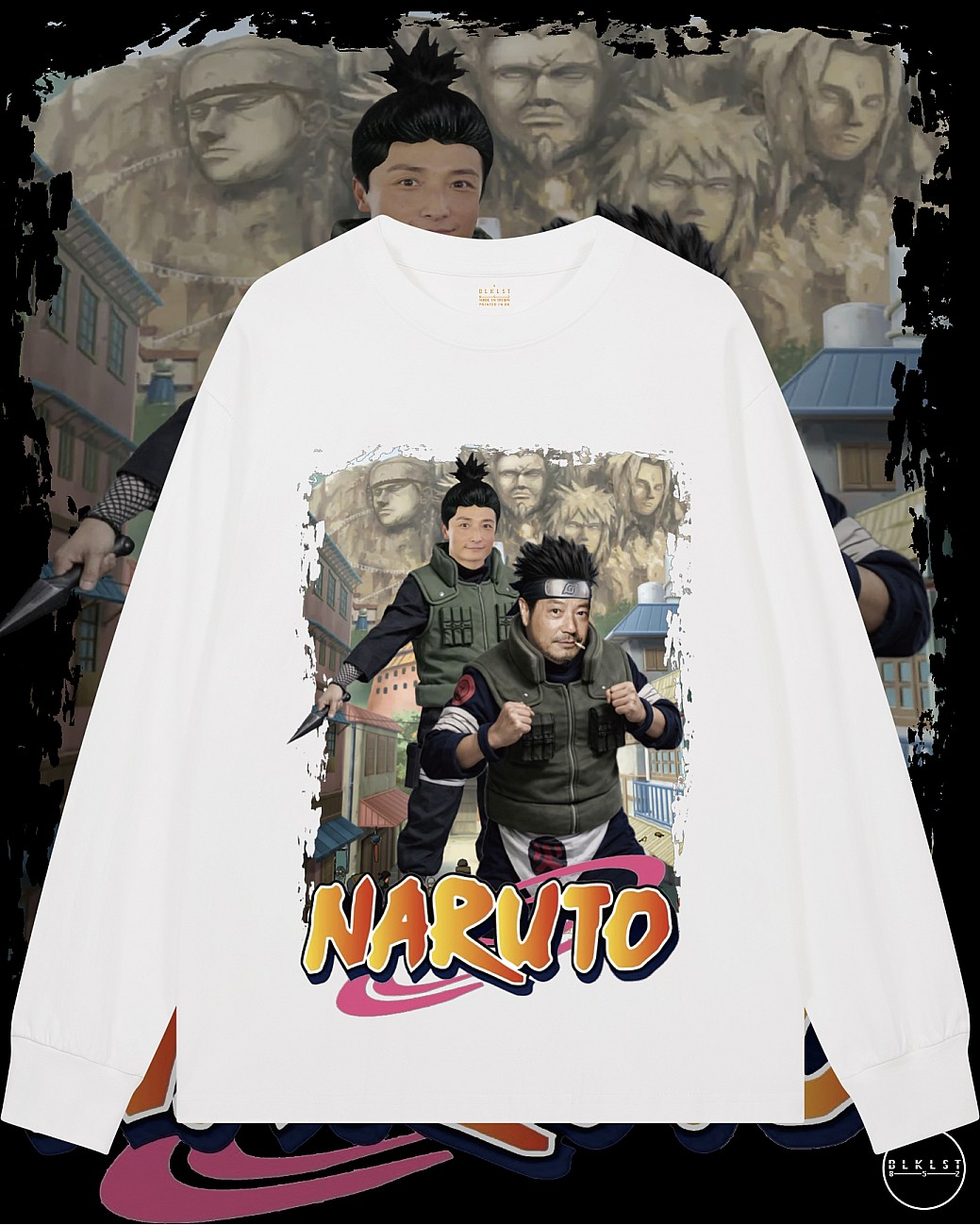 万刀甲與石修長袖T恤