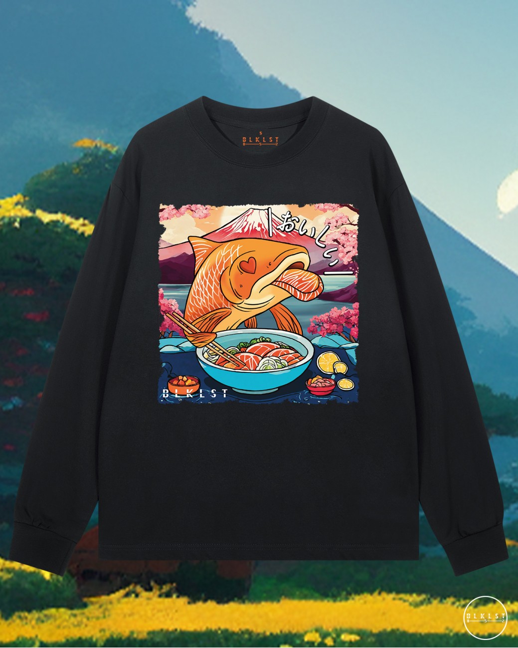 三文魚食三文魚長袖T恤