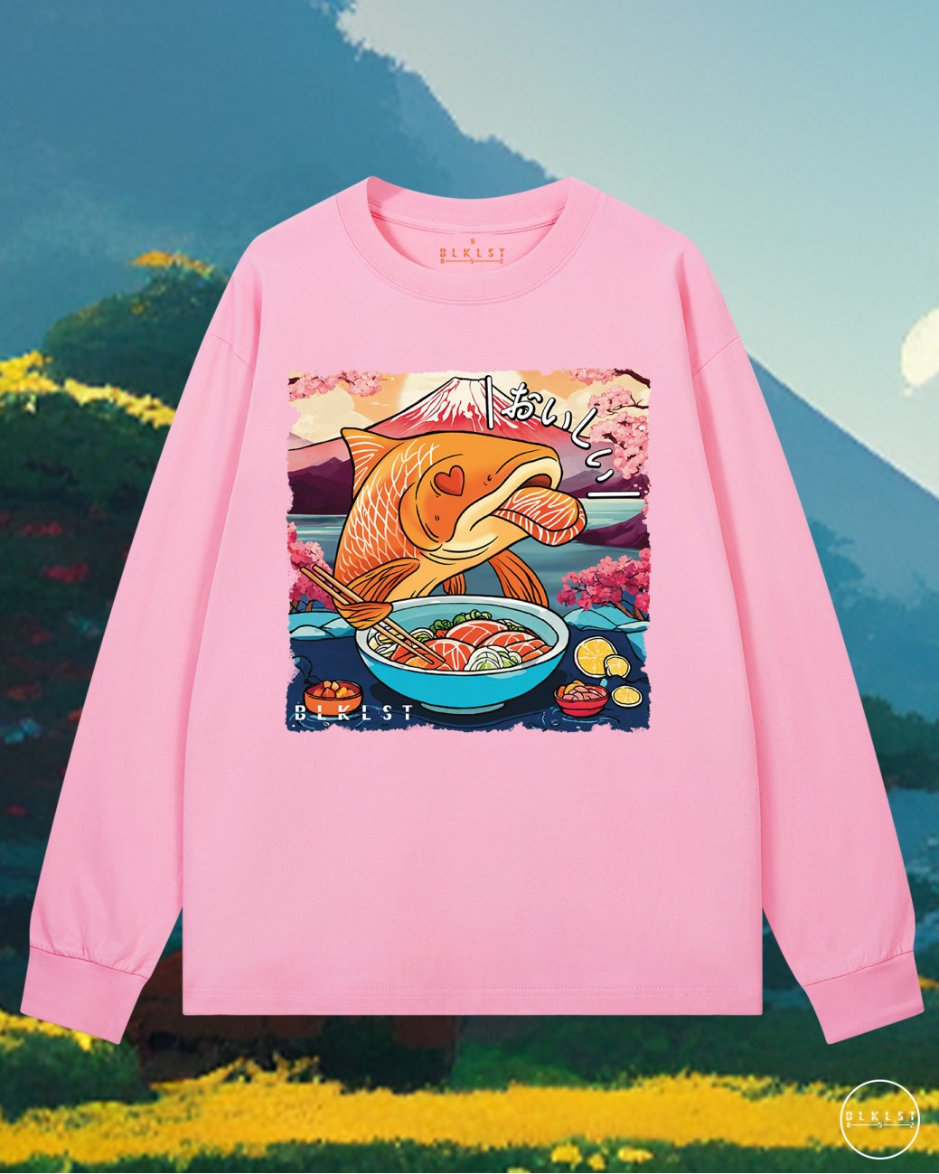 三文魚食三文魚長袖T恤