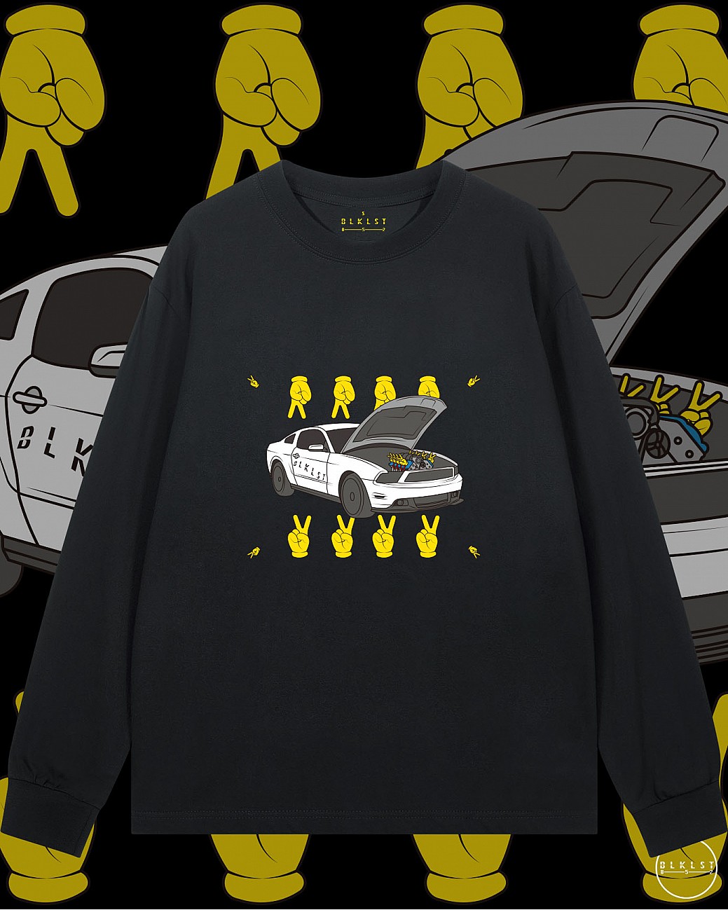 V8長袖T恤